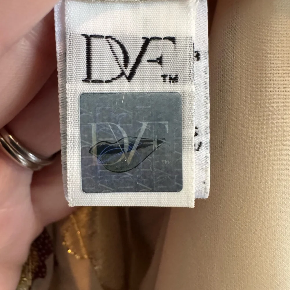 Diane Von Furstenberg Layla Gold Leaf Dress - Picture 9 of 11